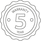 5 year warranty  against fading